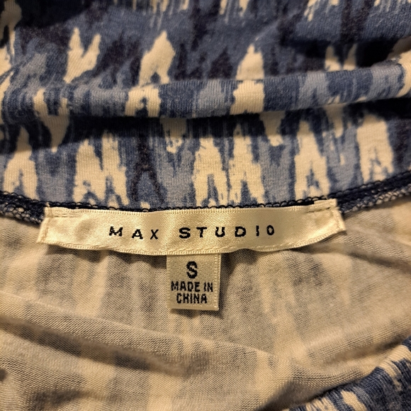 Max Studio Blue & White Stretchy Maxi Skirt - Picture 5 of 7